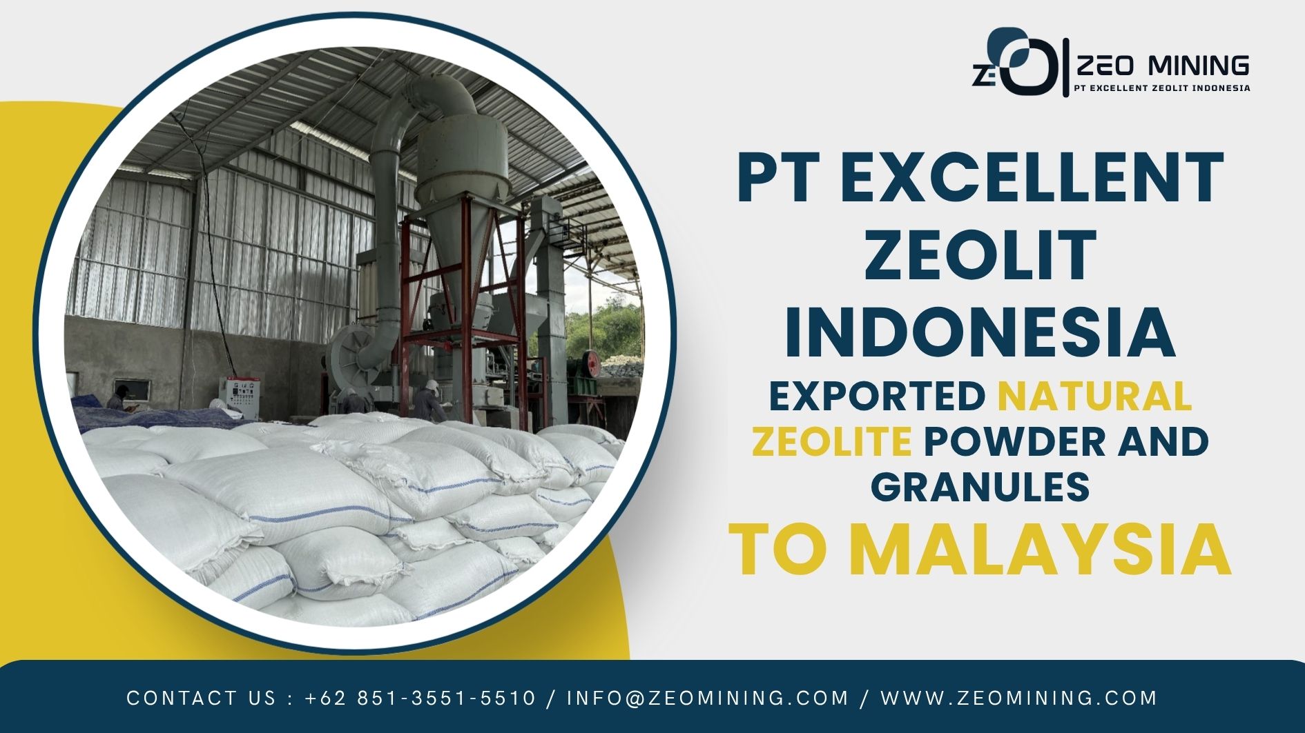 natural zeolite powder and granules for export to Malaysia